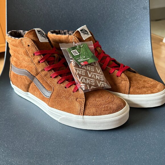 NEW Vans Sk8-Hi Suede Shoe  - Glazed Ginger Brown - Men's 12 - Picture 2 of 12